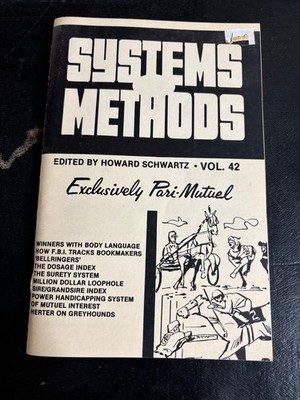 Systems Methods Vol 42 Howard Schwartz Pari-Mutuel Gambling Handicapping