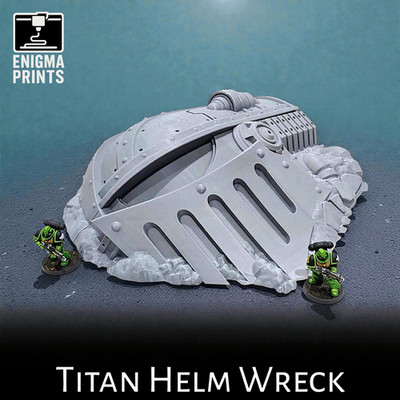 Titan Helm Wrack - 28mm 3D Printed Imperial Sci-Fi Tabletop Wargaming Terrain