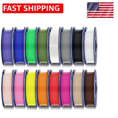 16 Color PETG 3D Printer Filament Bundle - 1.75mm, 4kg Total -  Quality