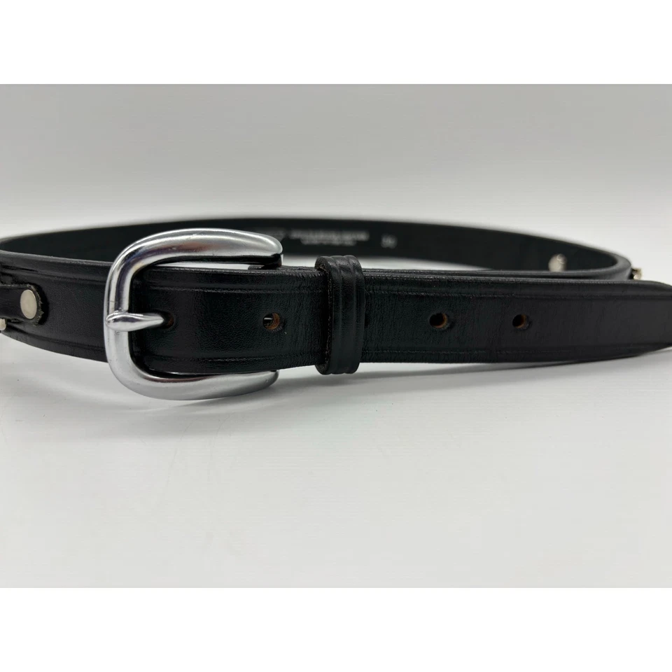 Tory black horse bit belt 2310English bridle leather blue stripe equestrian  - Image 2 of 4