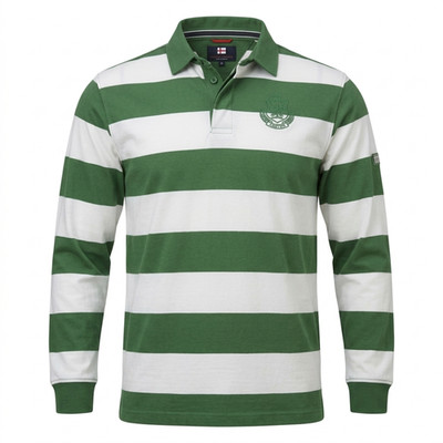 Greystone Sweatshirt 4XL 5xl Grün Weiß Übergröße gestr. Shirt Knopfleiste
