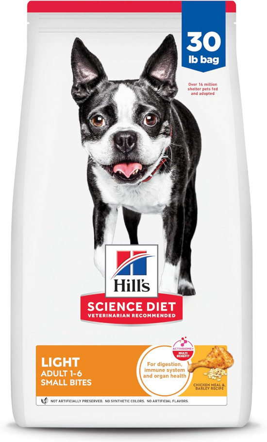 Hill's Science Diet Light Adult Small Bites Chicken & Barley Dry Dog Food, 30 lb