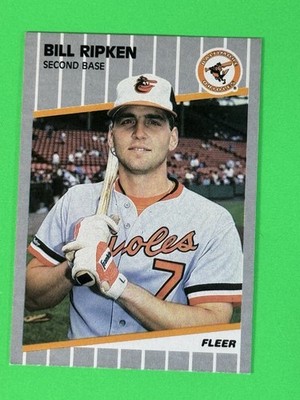 1989 Fleer Bill Ripken Black Box Error Card #616 Baltimore Orioles 