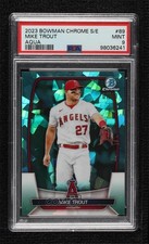 2023 Bowman Chrome Sapphire Edition Aqua /99 Mike Trout #89 PSA 9 MINT 03co
