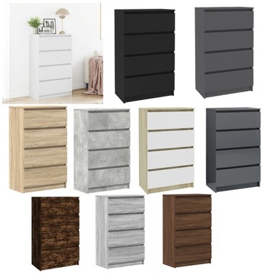 Kommode mit 4 Schubladen Sideboard Anrichte Beistellschrank 60x35x98,5 cm