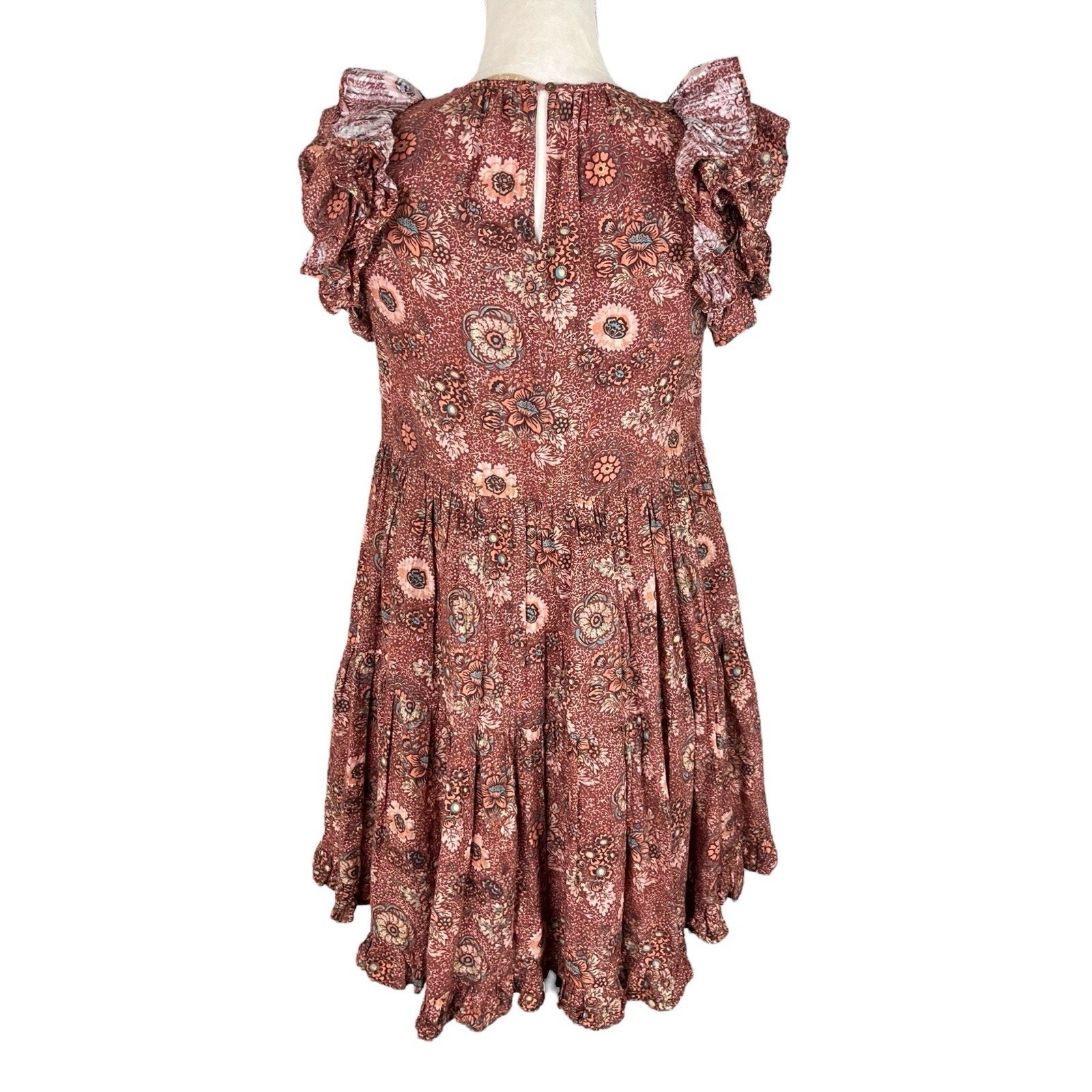Ulla Johnson Adele Flutter Sleeve Mini Dress Rose… - image 5