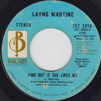 Layng Martine Jr. - Find Out If She Likes Me / You And Me And The Nighttime (...