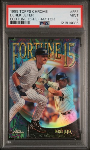 Derek Jeter [Refractor] #FF3 1999 Topps Chrome Fortune 15 card