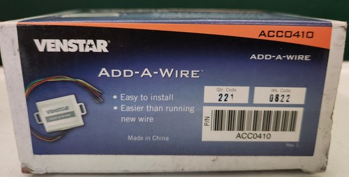 HVAC~ ACC0410 - Venstar Add-A-Wire - 24VAC Thermostats - 4 to 5 Wires ...