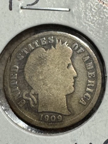 1909-s Barber Dime, Better Date, 99c Shipping Offer