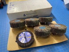 Mounted Abrasive Flap Wheels 3” X 1” X 1/4” 80 Grit , 6 Pcs  Mercer Abrasives