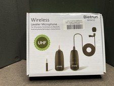 Bietrun WXM10 UHF Wireless Lavalier Microphone System for iPhone Android Camera