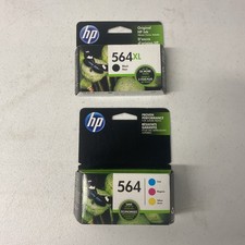 Genuine HP 564XL Black 564 Cyan Magenta Yellow Ink Cartridges Dated 2021/2022