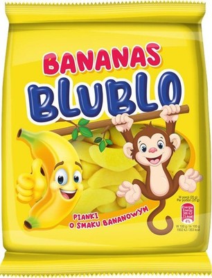 5904722280816 Blublo Żelki pianki bananki 80 g x 20 sztuk ZESTAWY