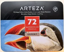 ARTEZA Professional Watercolour Pencils Set of 72