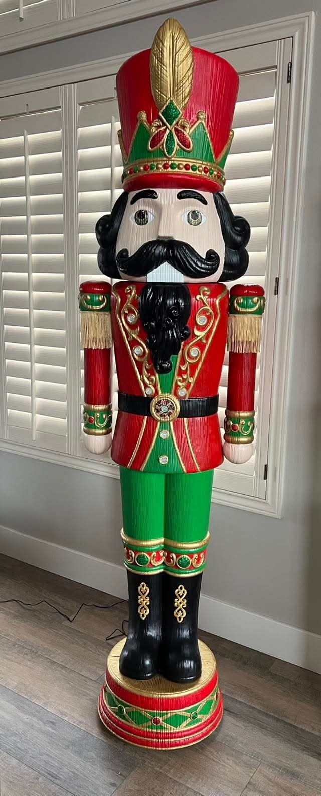 6ft Giant Nutcracker Light Up Blow Mold Animated Christmas DIY Paint Yourself