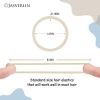 Jasverlin Metallfreie Haargummis Elastisch, Pferdeschwanzhalter FüR Feine,