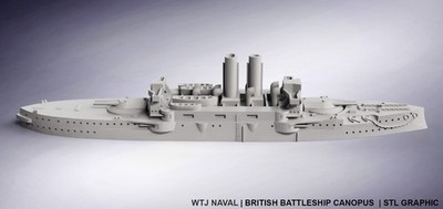 HMS Canopus British Pre Dreadnought Schlachtschiff Maßstab 1:1250/1:1800/1:2400