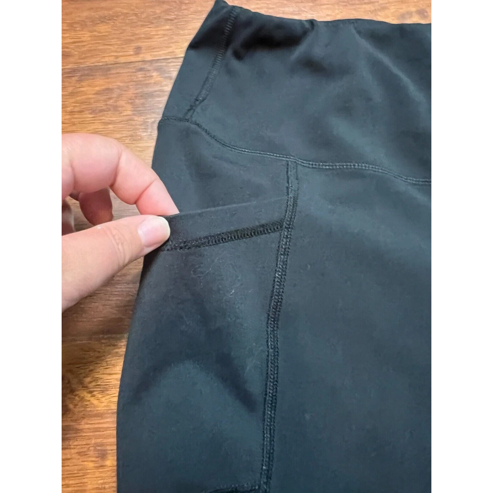 yogalicious side hidden inner waist pockets mid rise leggings