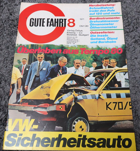 Gute Fahrt 8/1971 VW Bus T2 mit Porsche Motor, Tuningpaket für VW Käfer