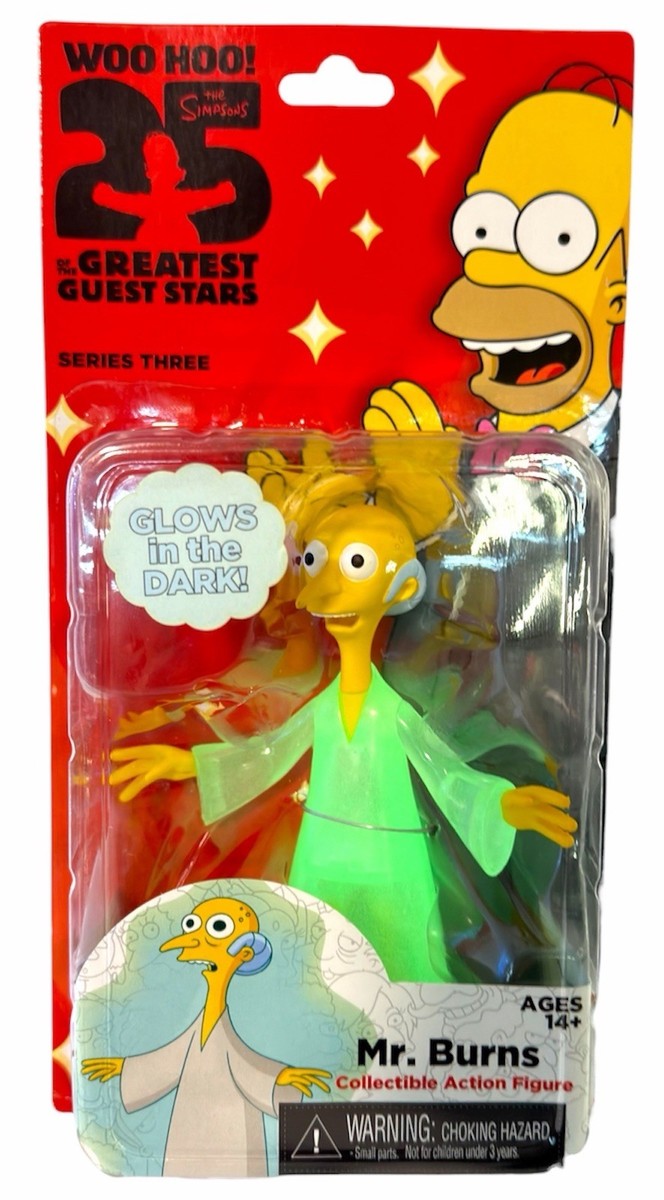 NECA Simpsons Mr Burns Glow In The Dark Figure 25th Anniversary