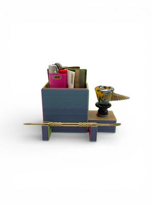 #ad 14mm Slide Stand Display Organizer W Tool Pick Holder Tri Color Splash $14.99