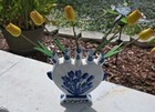 Holland Blue And White Tulip Vase Heart shaped hand painted FLOWER Delft ROYAL