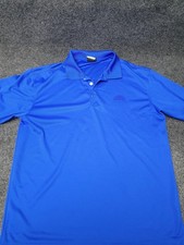 Nike Golf Polo Shirt Mens Large Blue Dri-FIT Advantage Logo Golf Performance