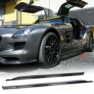REAL CARBON FIBER Side Skirts Spoiler for Mercedes SLS AMG C197 R197 2010-2013