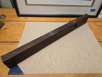 Antique Stanley Rule & Level Co  26'' Level Pat 1891-96 Brass & Rosewood/Cherry 
