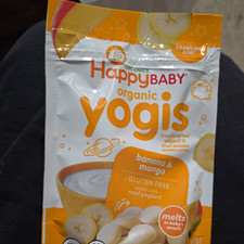Happy Baby Organic Yogis Banana Mango Gluten Free Snack/Rusk Exp 01/22/2027