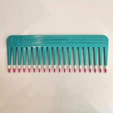 Mebco Comb Vintage TEAL Twice Dipped Pink White Volume 80s VTG M Green Hot EUC