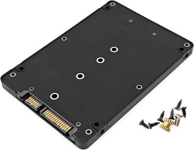 M2 NGFF zu 25 Zoll SATA Adapter 7mm Kunststoff Plug-and-Play schwarz, 10x7x0,7