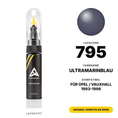 Touch Up Paint Pen For Opel / Vauxhall 795 Ultramarine Blue Set Professional Scratch Repair