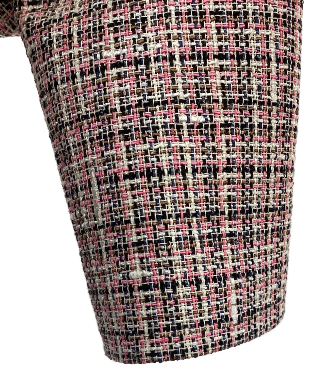 theory Multicolor Tweed/Patch Crop Jacket/ Pink - image 5