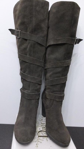 Women Bugatti Boots Grey Suede 38 #4D64