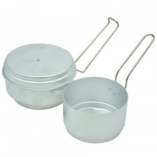 Original Scout Mess Tin Essgeschirr Kochgeschirr Feldgeschirr Alu 2-tlg Camping