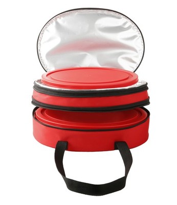 5 Piece Oval Take and Bake Set - 2 Glass Casseroles, 2 Lids, 1 Insulated Carr...