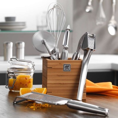 Zwilling Messer Edelstahl Eiche Holz Besteck