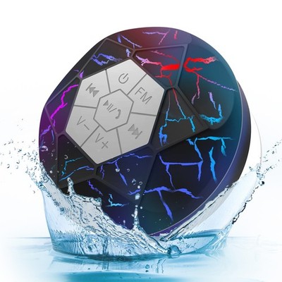 2PCS Shower speakers with Bluetooth,FM ,1000mAh, Black & White, LED Tattoo light