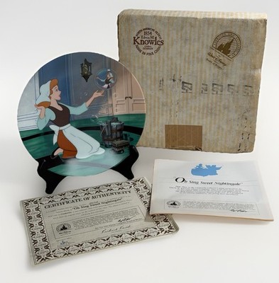 Cinderella  Sing Sweet Nightingale  Plate Disney Board of Review Edition COA NIB