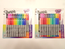 Lot of 2 Sharpie Permanent Marker Sets Assorted Colors Glam Pop Fine Ultra Fine
