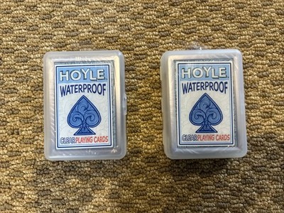 Hoyle Waterproof Clear Playing Cards (1036729) Set Of 2 NIB