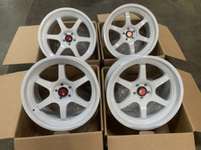18x9.5  +35  |  Aodhan  AH08  5x100  Gloss White  Wheels (Used Set)