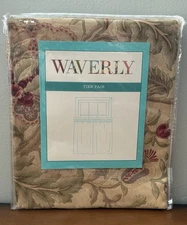 NEW Waverly Imperial Dress Antique Tier Pair Curtains L52"x24”