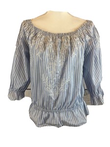 white house black market off shoulder top