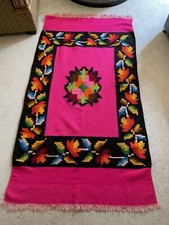 Wool Area Rug or Wall Hanging Southwestern 42" X 78"
