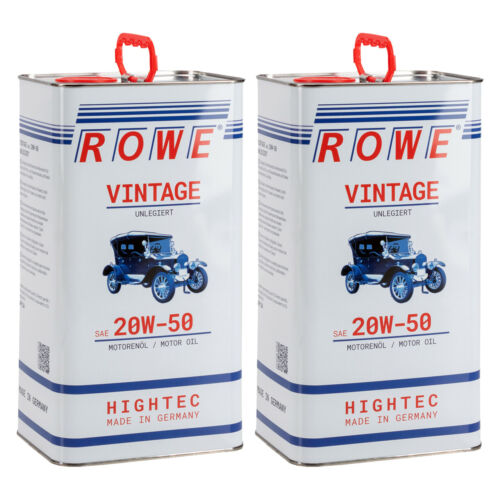 10 Liter ROWE Motoröl Öl VINTAGE Unlegiert SAE 20W50 Oldtimer Mehrbereichs-Öl - Afbeelding 1 van 2