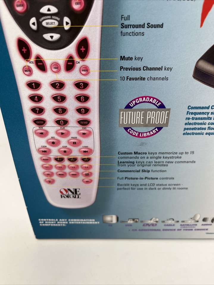 Rf Learning Remote Control One For All Universal Learning Remote Control with IR/RF Link URC9910 ...