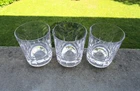 3 Antique Fine Glasses Crystal, Old Fashioned, Style Baccarat Or Saint Louis